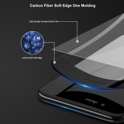 SZKŁO HARTOWANE IPHONE 6 6s SOFT FRAME CZARNE