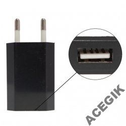 ADAPTER ŁADOWARKA SIECIOWA USB 1A CZARNA ADAPTER ŁADOWARKA SIECIOWA USB 1A CZARNA