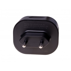 ŁADOWARKA SIECIOWA USB HEDO 2XUSB 3.4A CZARNA ŁADOWARKA SIECIOWA USB HEDO 2XUSB 3.4A CZARNA